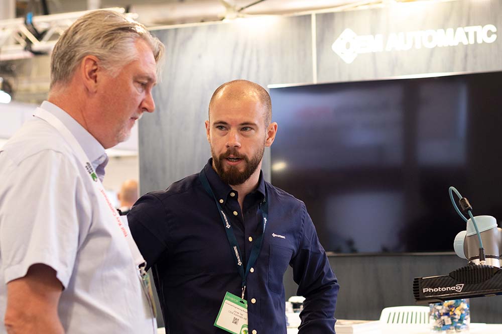 Många kunder kom på besök i vår monter 