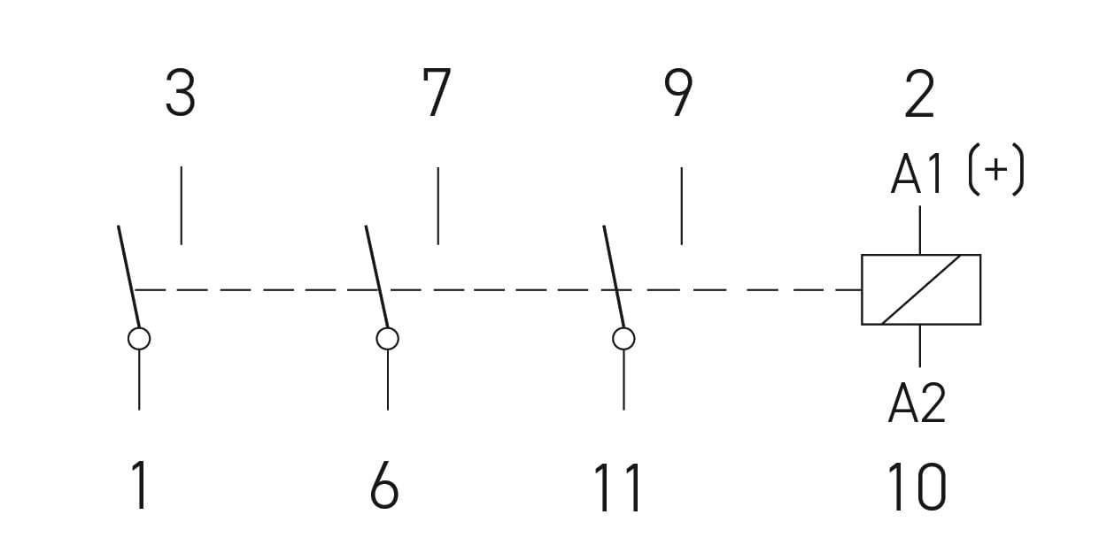 Öppen kontakt diagram