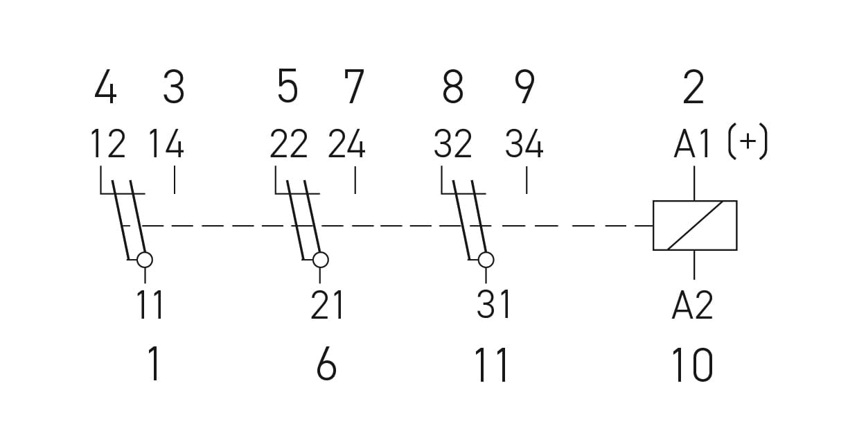 Tvillingkontakt diagram
