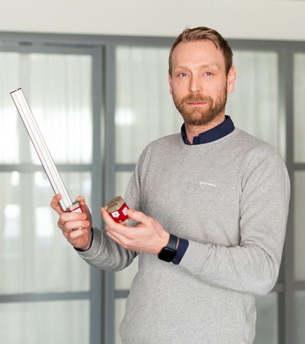 Daniel med givare och tempolink