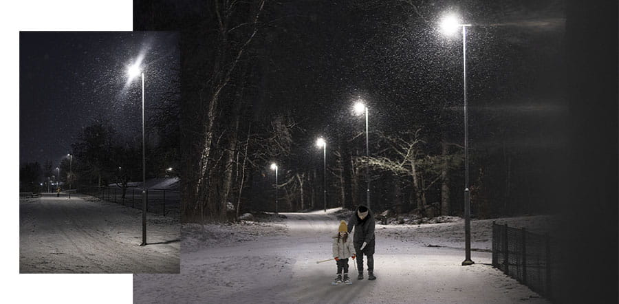 belysningen ger trygghet