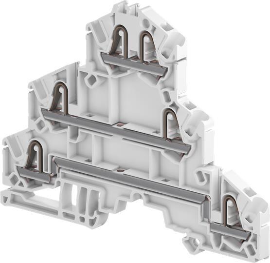PI-Fjäderklämma 3 -Våning Genomgångsplint ZK2,5-T3