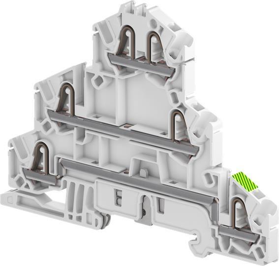 PI-Fjäderklämma 3-Våning Fas, Fas, Jord ZK2,5-L-L-PE