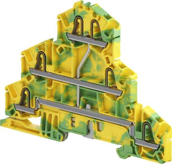 PI-Fjäderklämma 3-Våning Jorde ZK-2,5-T1-PE